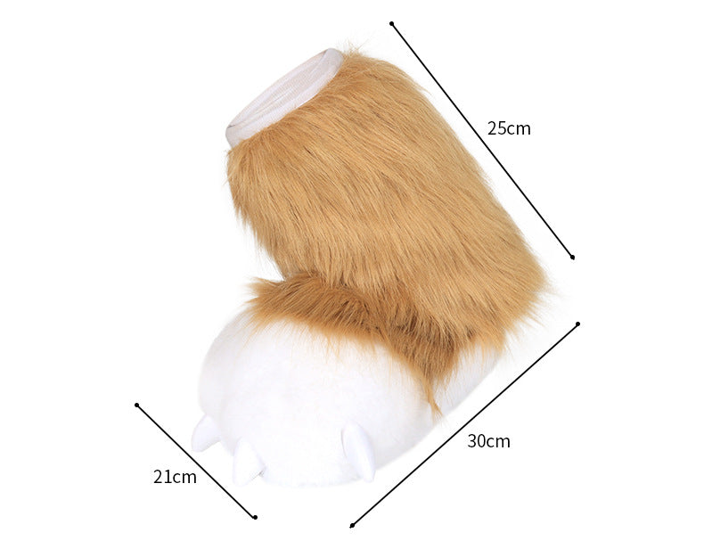 Monenjoy　ファースーツ 手 爪 肉球　もふもふ ハード てぶくろ 犬 狼 ネコ ケモノ 動物 擬人観 獣人 kigurumi Fursuit コスプレ道具 アクセサリーGS1160 - Monenjoy