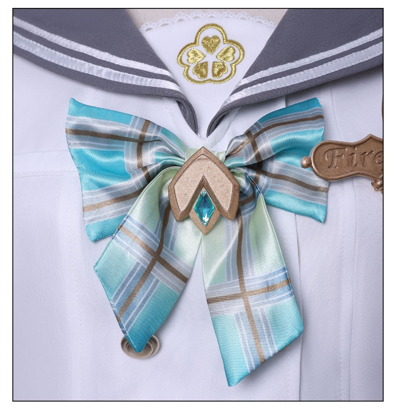 Monenjoy 崩壊スターレイル　ホタル　JK服　刺繡ロゴ　セーラー服　夏　春の贈り物　スターレイル　コスチューム　コスプレ衣装