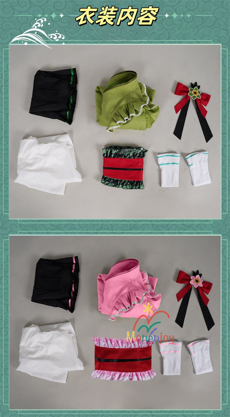 Monenjoy　前橋ウィッチーズ　新里 アズ　北原 キョウカ　三俣 チョコ　上泉 マイ赤城 ユイナ　コスプレ衣装　 メイド服　コスチューム　魔女GS1917　