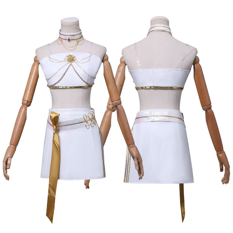 Monenjoy KPOP Girls! Demon Hunters Mira White Cosplay Costume Live Clothes Stage Clothes KPop Demon Hunters