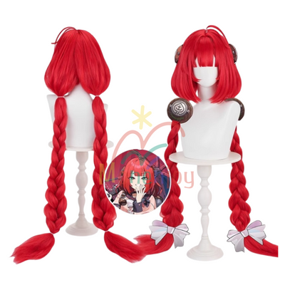 Monenjoy ゼンレスゾーンゼロ 浮波柚葉　コスプレウィッグ　105㎝　かつら　イベント　 怪啖屋　アクセサリー