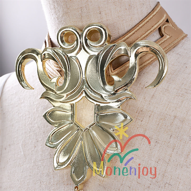 Monenjoy 崩壊：スターレイル アグライア コスプレ衣装　ワンピース　金属パーツ　黄金裔　オンパロス/オクヘイマ　コスチューム　ハロウィン