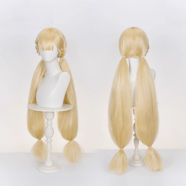Monenjoy ゼンレゼンレスゾーンゼロ アリス  コスプレウィッグ 90㎝ ゼンゼロ 怪啖屋 黄色 アリス・タイムフィールド ウィッグ