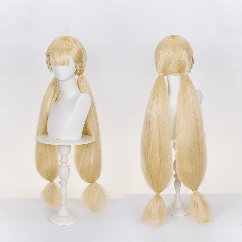 Monenjoy ゼンレゼンレスゾーンゼロ　アリス　 コスプレウィッグ　90㎝　ゼンゼロ　怪啖屋　黄色　アリス・タイムフィールド　ウィッグ