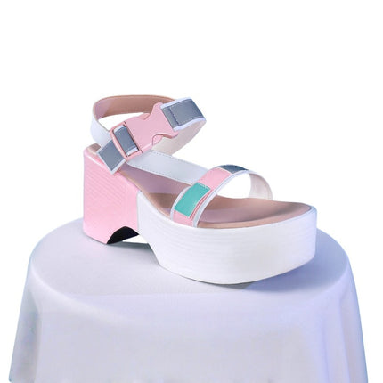 Monenjoy Zenless Zone Zero Ukinami Yuzuha Sandals Swimsuit Cosplay Prop Pink Summer Dream Story Zenzero Summer and Swimwear 