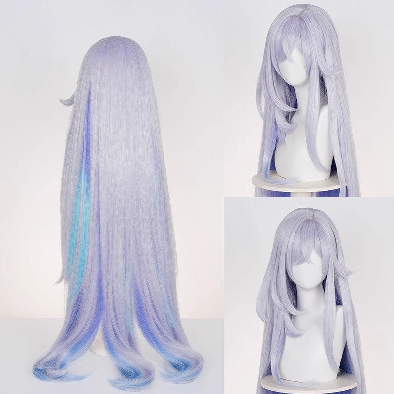 Monenjoy　原神　スカーク 　ウィッグ　鬘　虚星の来臨 100cm　コスプレ道具