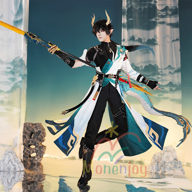 Monenjoy 崩壊スターレイル　丹恒・騰荒　コスプレ衣装　角＋手甲付　イベント　Dan Heng　星穹列車　仙舟「羅浮」　コスチュームGS1945