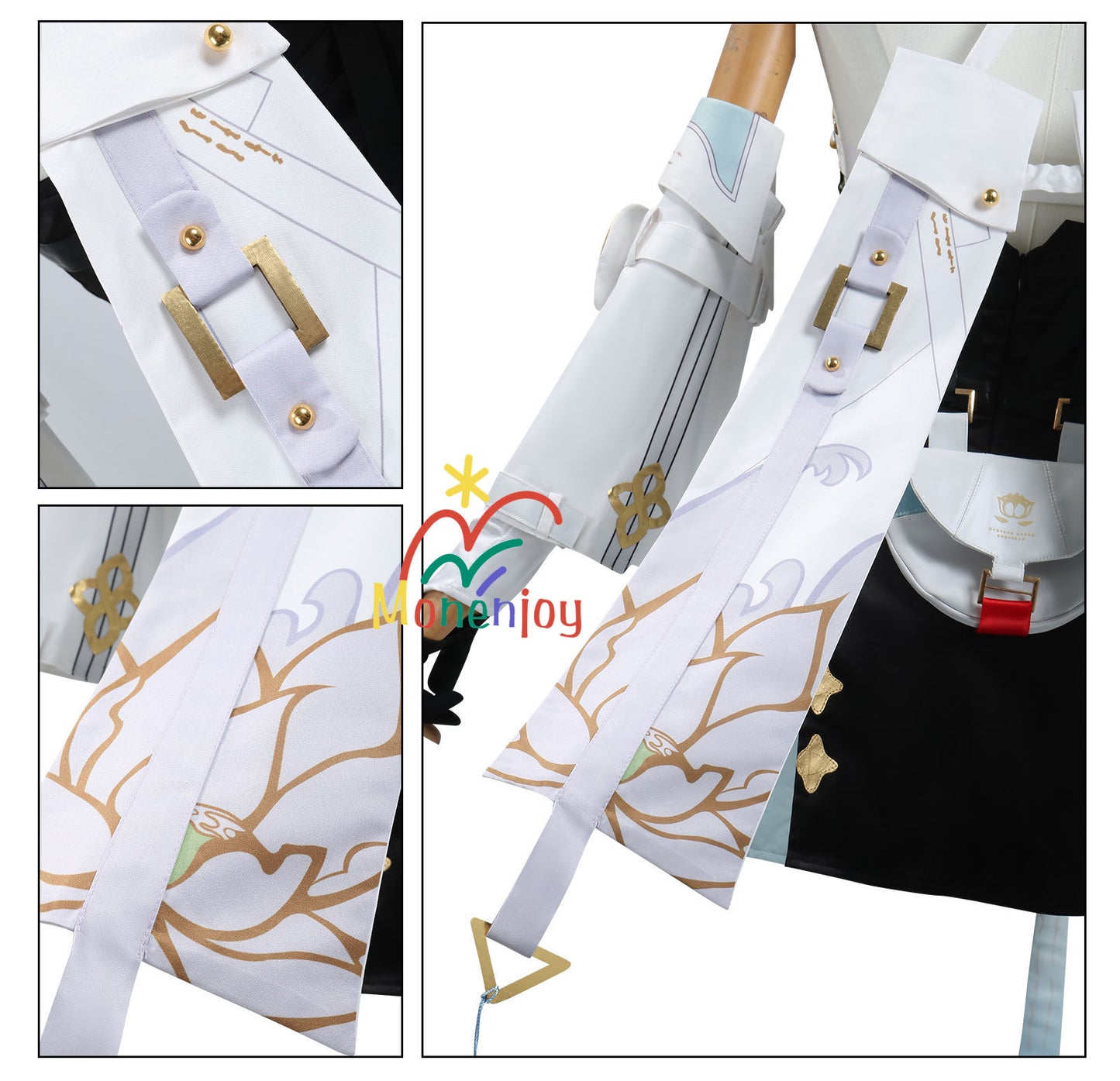 Monenjoy 鳴潮 白芷　コスプレ　びゃくし　コスチューム　ワンピース　かわいい　髪飾り＋イヤリング付 - Monenjoy