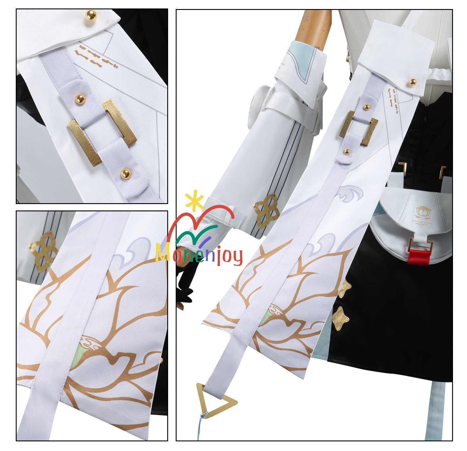 Monenjoy 鳴潮 白芷　コスプレ　びゃくし　コスチューム　ワンピース　かわいい　髪飾り＋イヤリング付 - Monenjoy