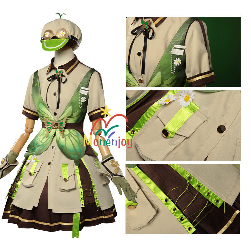 Monenjoy　インフィニティニキ 　森の蝶との戯れ コスプレ衣装 ワンピース　洋服　イベント　帽子付GS1226 - Monenjoy