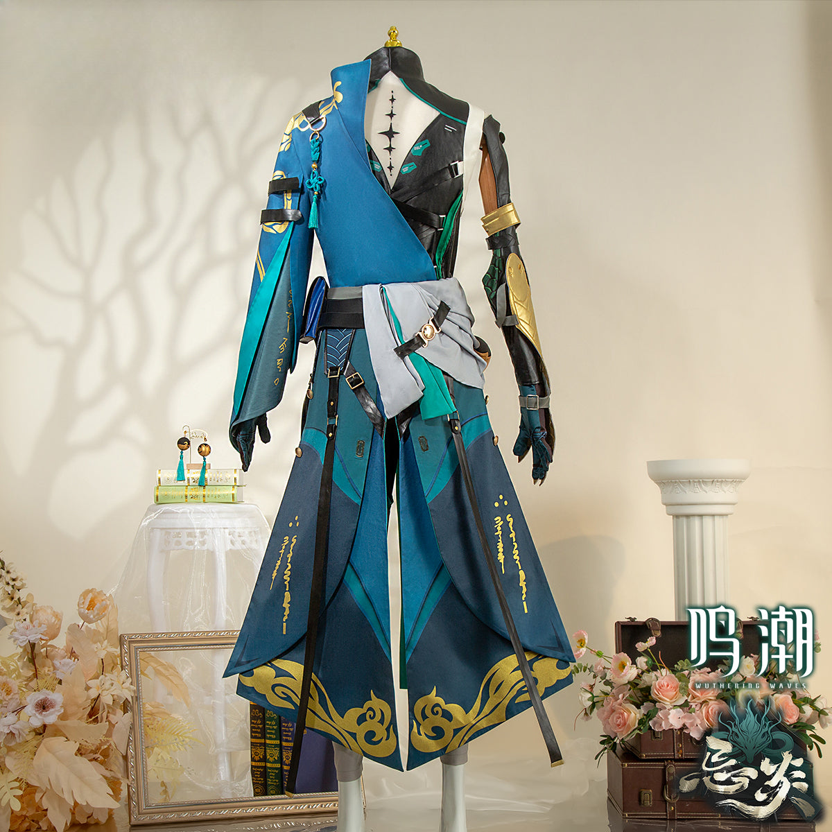 Monenjoy 鳴潮 コスプレ衣装　忌炎（きえん）コスチューム　イヤリング付　イベント　仮装　戦闘服　カッコイイ　 - Monenjoy