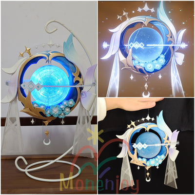 Monenjoy 原神　コロンビー　帳の夜曲　モチーフ武器　コスプレ道具　発光可能 ネフェル 法器　武器モデル　PLA＆Petg材質　25*22cm　 MONENJOY