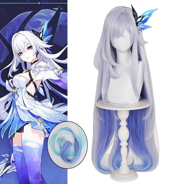 Monenjoy 原神 スカーク  ウィッグ 鬘 虚星の来臨 100cm コスプレ道具