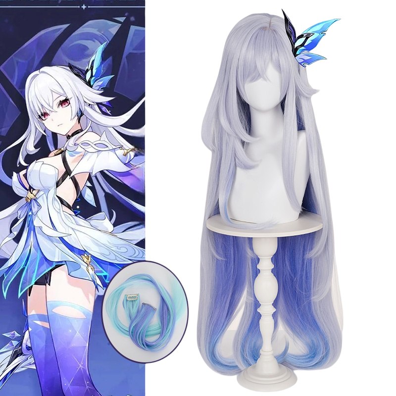 Monenjoy　原神　スカーク 　ウィッグ　鬘　虚星の来臨 100cm　コスプレ道具