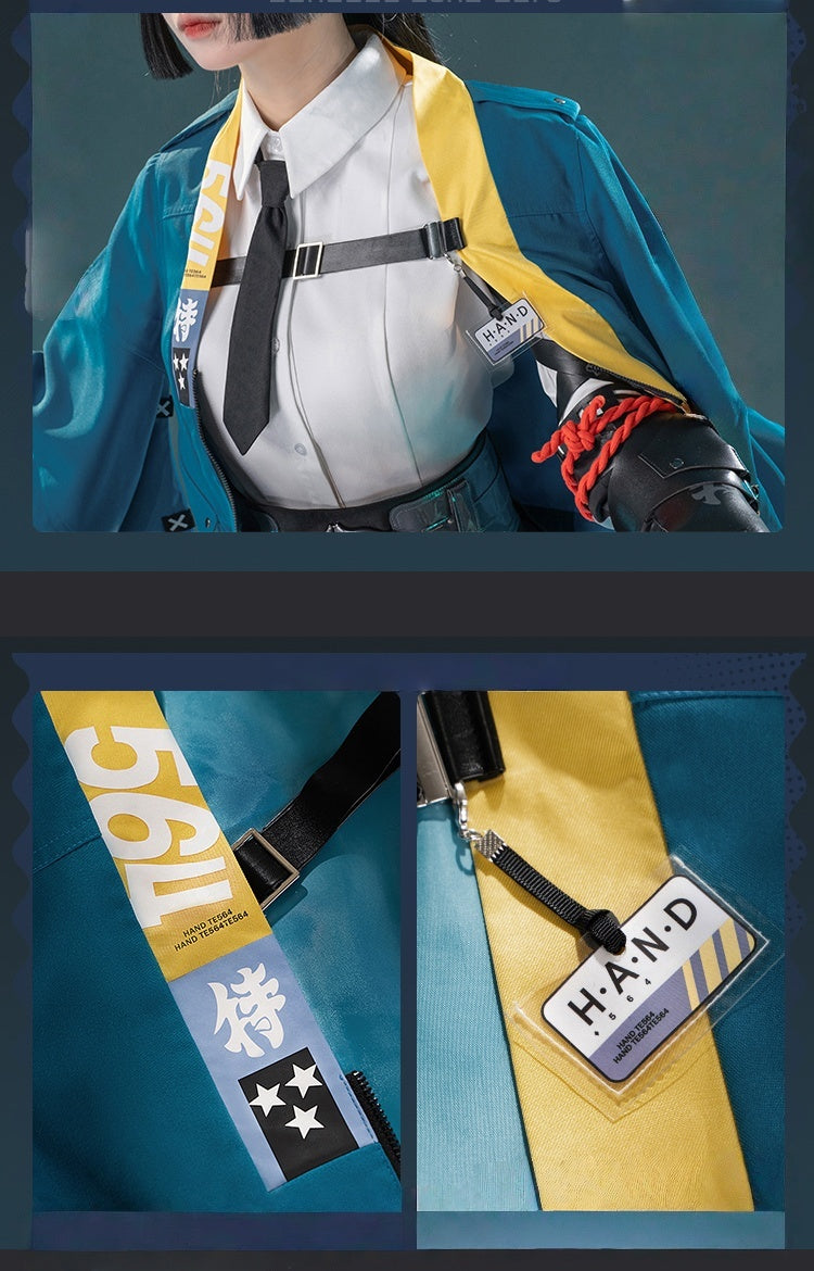 Monenjoy ゼンゼロ 星見雅  　コスプレ衣装　人工革　ホロウ第六課 　金属製パーツ　耳飾り付　コスチュームGS1932