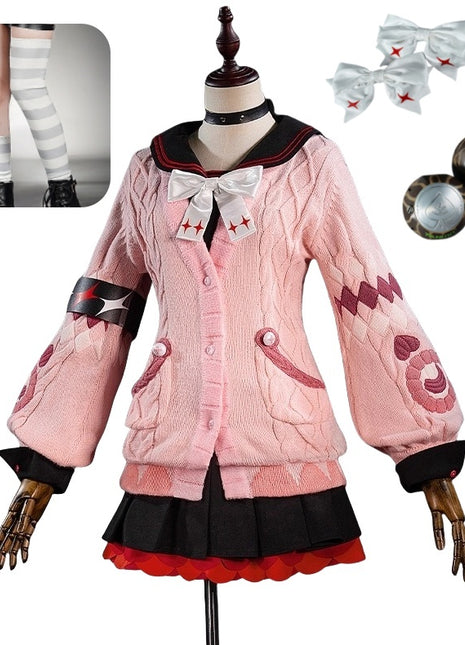 Monenjoy　ゼンレスゾーンゼロ　浮波柚葉　コスプレ衣装　　セーラー服　Ukinami Yuzuha　怪啖屋　ミニスカート　狸の尻尾　本物の狸　かまちー追加　イベント　おもちゃ　狸　セーターコート　