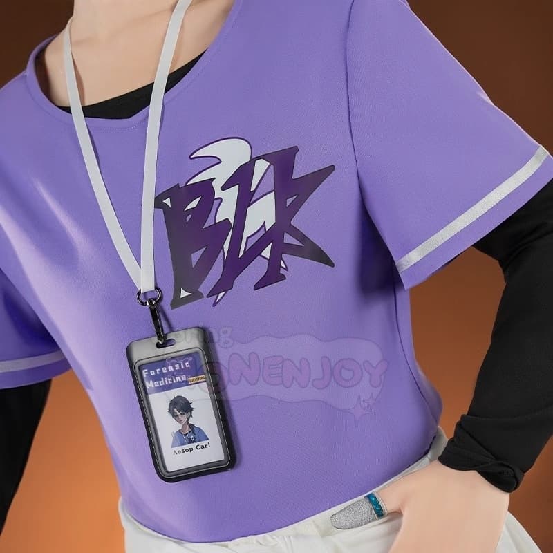 Monenjoy IdentityV 納棺師-BLK.AESOP コスプレ衣装 完全セット 高精度プリント+金属アクセサリー6点付属 通気性良し