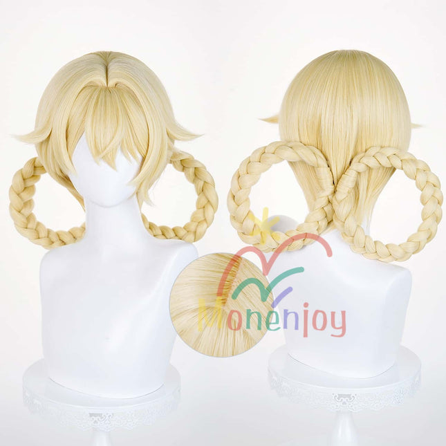 Monenjoy 原神 ヤフォダ ウィッグ 鬘 ナド・クライ 30cm  コスプレ道具 アクセサリー Jahoda cosplay GSwig1019