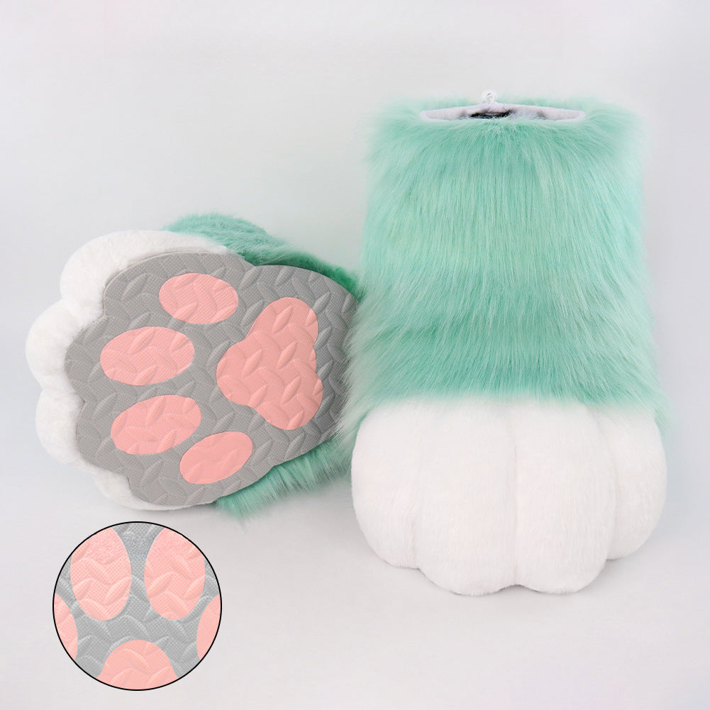 Monenjoy　着ぐるみ　ファースーツ 手 爪　肉球 手袋　もふもふ ハード てぶくろ　犬 狼 ネコ ケモノ　動物　擬人観 　獣人　kigurumi 　Fursuit　コスプレ道具　アクセサリー　 - Monenjoy