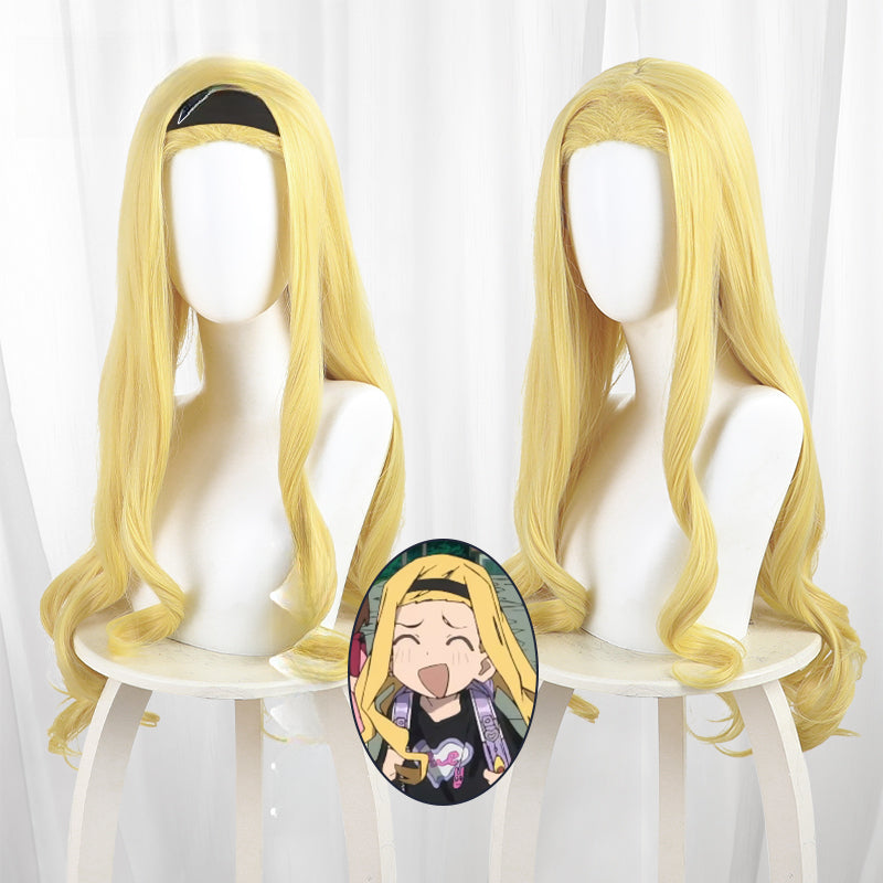 Monenjoy　タコピーの原罪  雲母坂 まりな　ウィッグ　カツラ　黄色　コスプレ道具　自然　80cm　地雷系　かわいい
