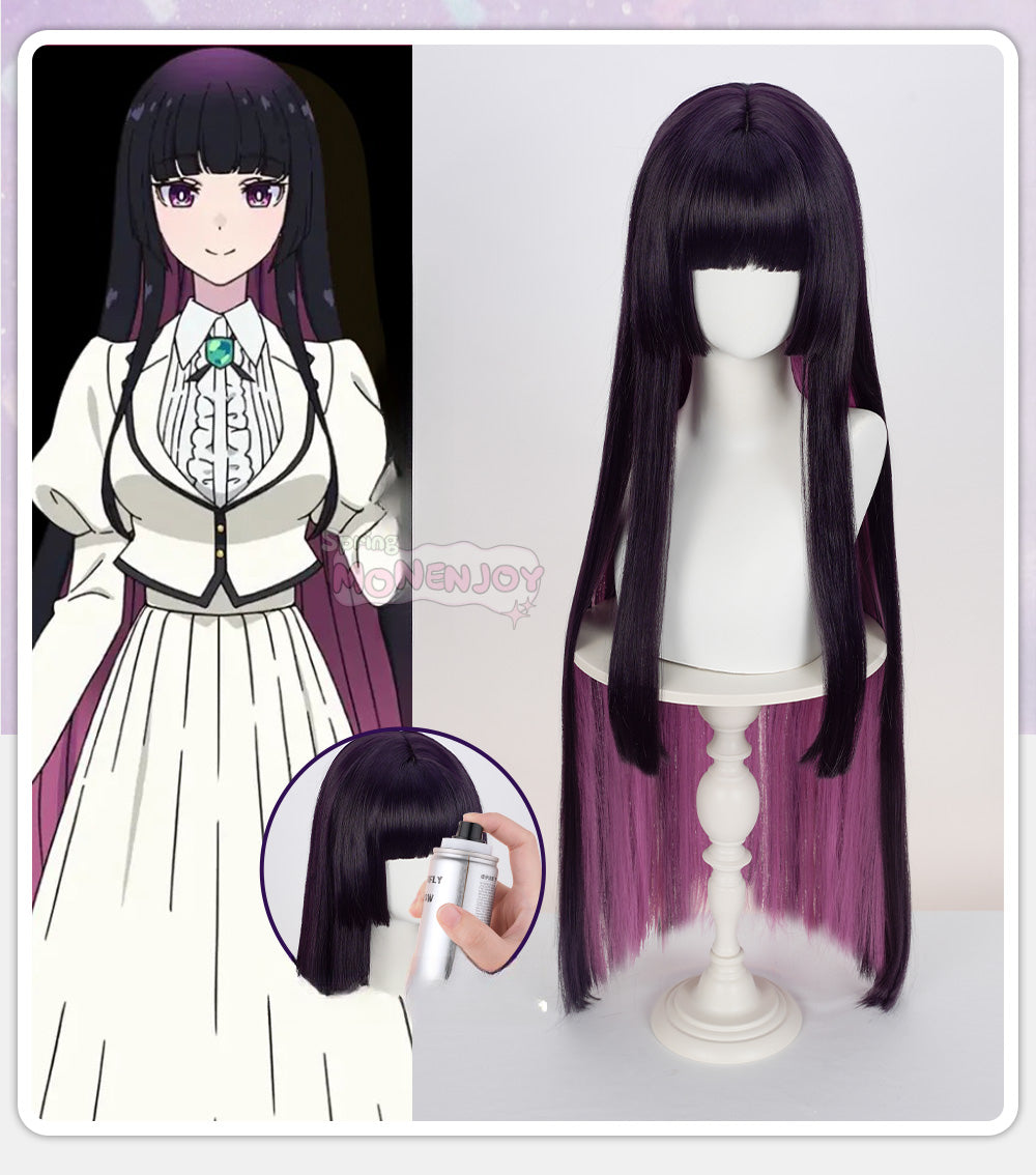 Monenjoy ロックは淑女の嗜みでして オト / 黒鉄 音羽　コスプレウィッグ　カツラ　約100cm　WIG001 - Monenjoy