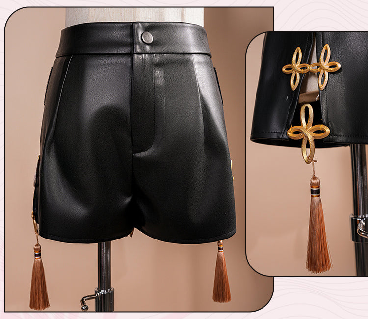 Monenjoy　鳴潮　コスプレ　丹瑾 たんきん　コスチューム　可愛い　イヤリング＋腿鞄付　ワンピース　ハロウィン　実物化　イベント - Monenjoy