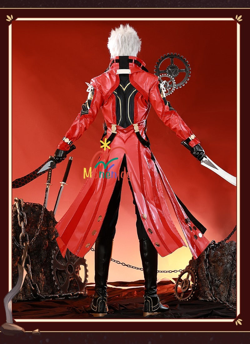 Monenjoy 崩壊スターレイル×Fate[UBW]コラボ アーチャー Archer  人工革　聖杯 コスプレ衣装  コスチュームセット おしゃれ 巡狩・量子