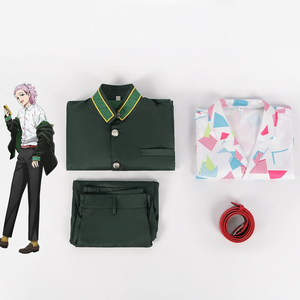 Monenjoy　WIND BREAKER　cosplay　ウィンドブレイカー　 風鈴高校 桜 遥　梅宮 一　蘇枋 隼飛　コスプレ衣装　飾り付　防風鈴 制服　緑色　コスチューム　イベント　舞台服