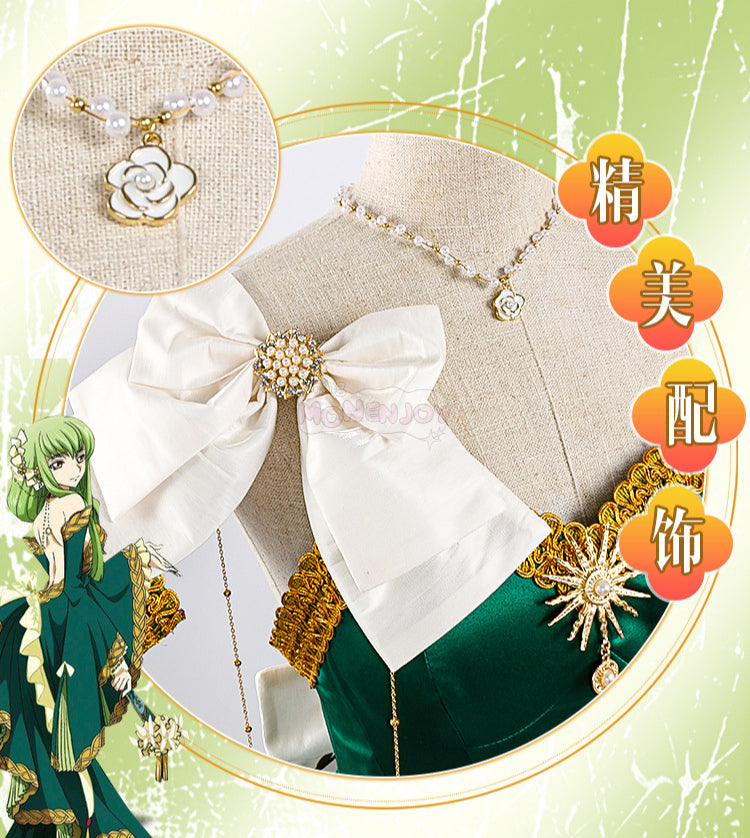 Monenjoy　コードギアス反逆のルルーシュ　礼服　C.C　シーツー　ワンピース　コスプレ衣装GS1369 - Monenjoy