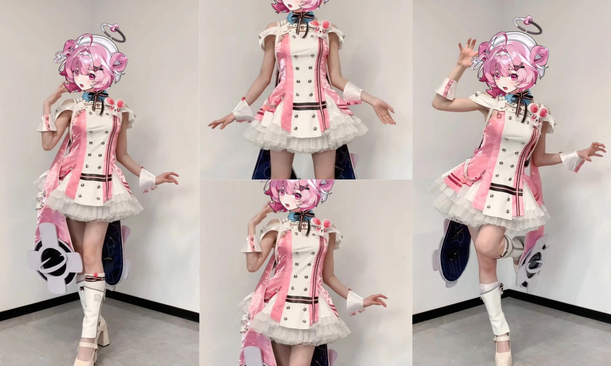 Monenjoy　NTE　ちぃちゃん　コスプレ衣装　ピンク色　鞄付　ネバエバ　ハロウィン　舞台イベント対応 MONENJOY