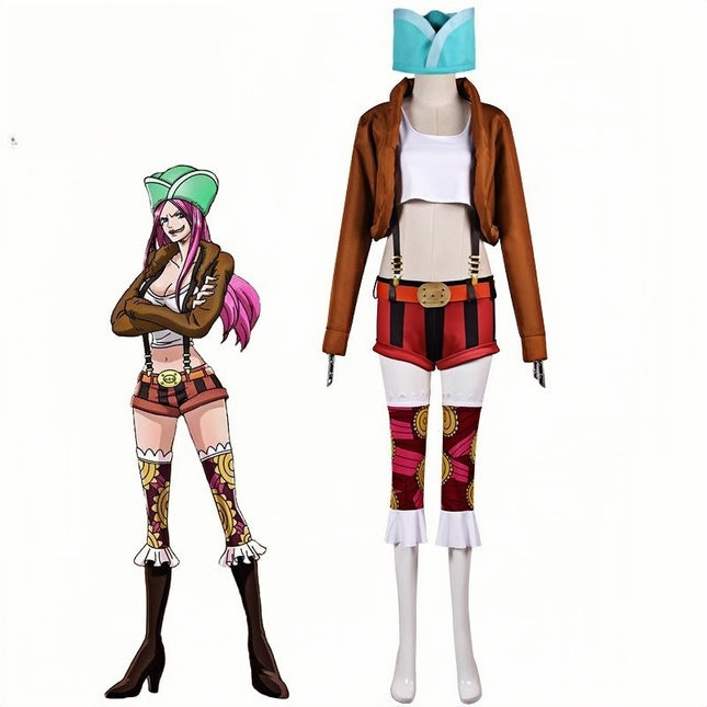 Monenjoy ONE PIECE ジュエリー・ボニー  RED コスチューム イベント 喰らい 仮装 おもちゃ 帽子付 元王下七武海  - Monenjoy