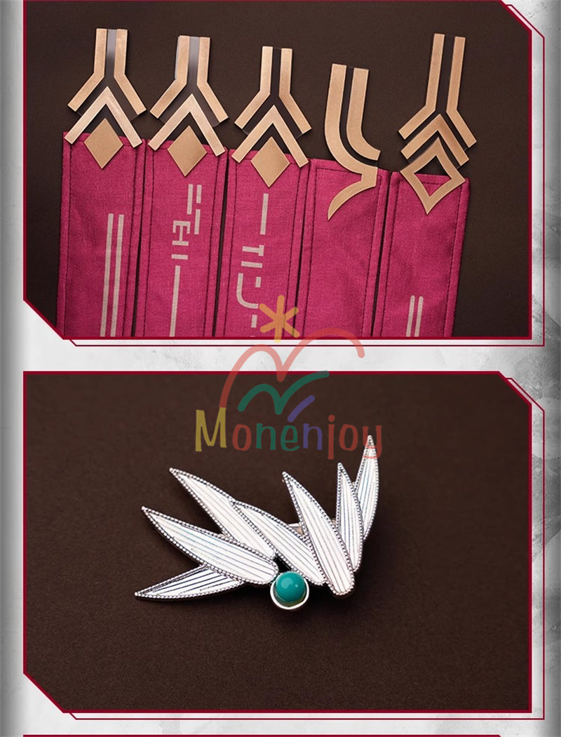 Monenjoy アークナイツ 新約エクシア コスプレ衣装刺繍柄　3ｄ樹脂アクセサリー　 高再現度 戦闘服デザイン　  Exusiai the New Covenant