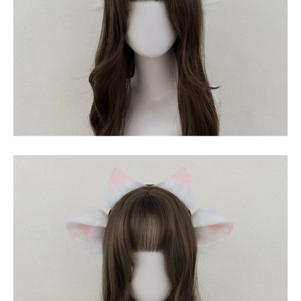 Monenjoy 　ひつじ　髪飾り　コスプレ道具　アクセサリー　イベント　カチューシャ レディース 女性 ヘアアクセサリー 髪飾り まとめ髪 羊 ひつじ 角付き 耳付き かわいい おしゃれ キュート 　GS1162 - Monenjoy