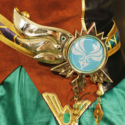 Monenjoy　原神 ウェンティ　コスプレ衣装　Venti 　コスチューム　帽子付き　吟遊詩人  モンド　イベント　仮装　ハロウィン