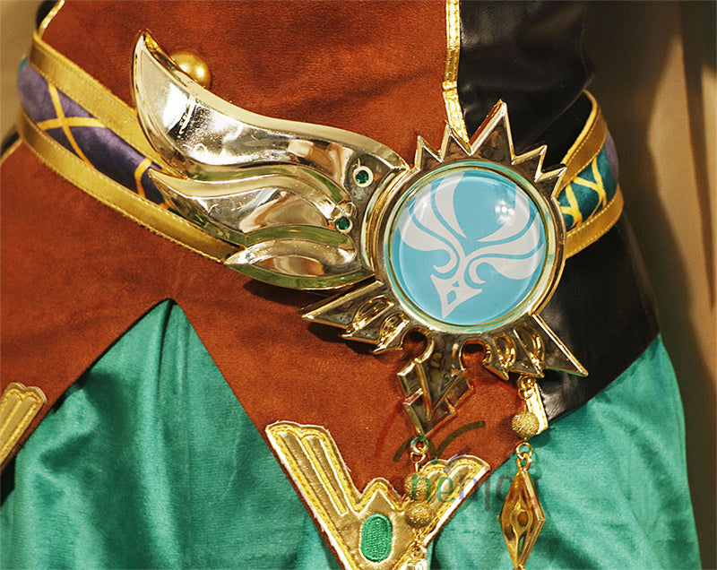 Monenjoy　原神 ウェンティ　コスプレ衣装　Venti 　コスチューム　帽子付き　吟遊詩人  モンド　イベント　仮装　ハロウィン