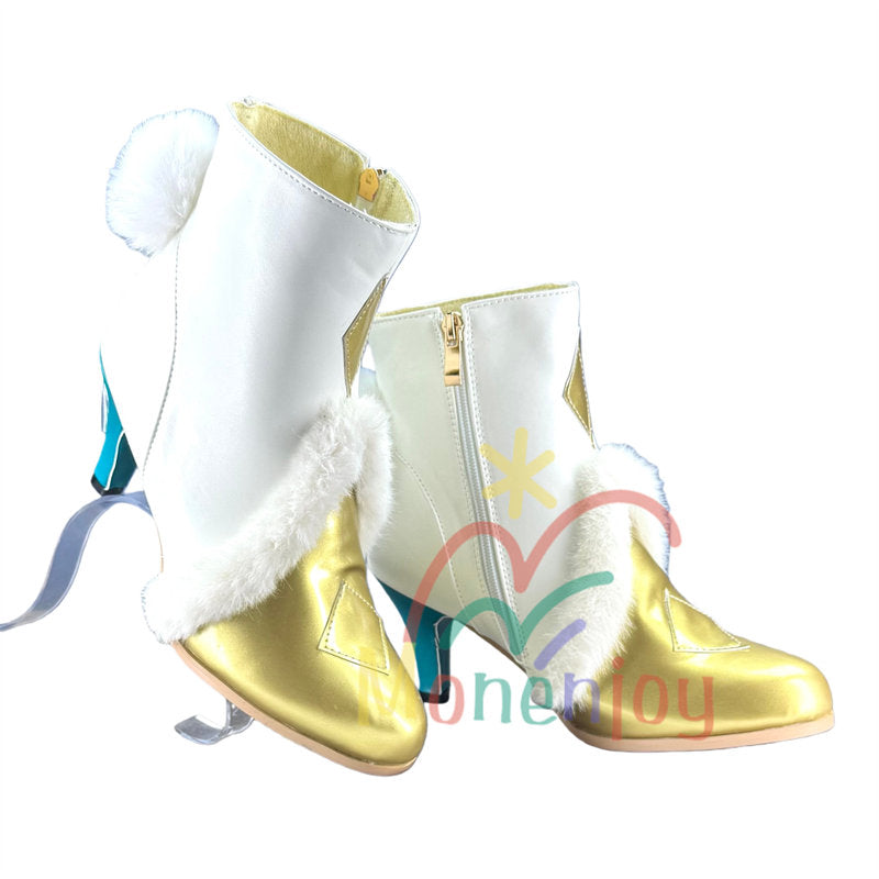 Monenjoy　原神 茲白 コスプレ　シューズ　ブーツ　靴　ヒール7cmしはく　アクセサリー　道具