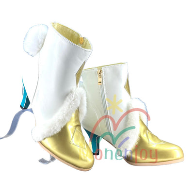 Monenjoy　原神 茲白 コスプレ　シューズ　ブーツ　靴　ヒール7cmしはく　アクセサリー　道具