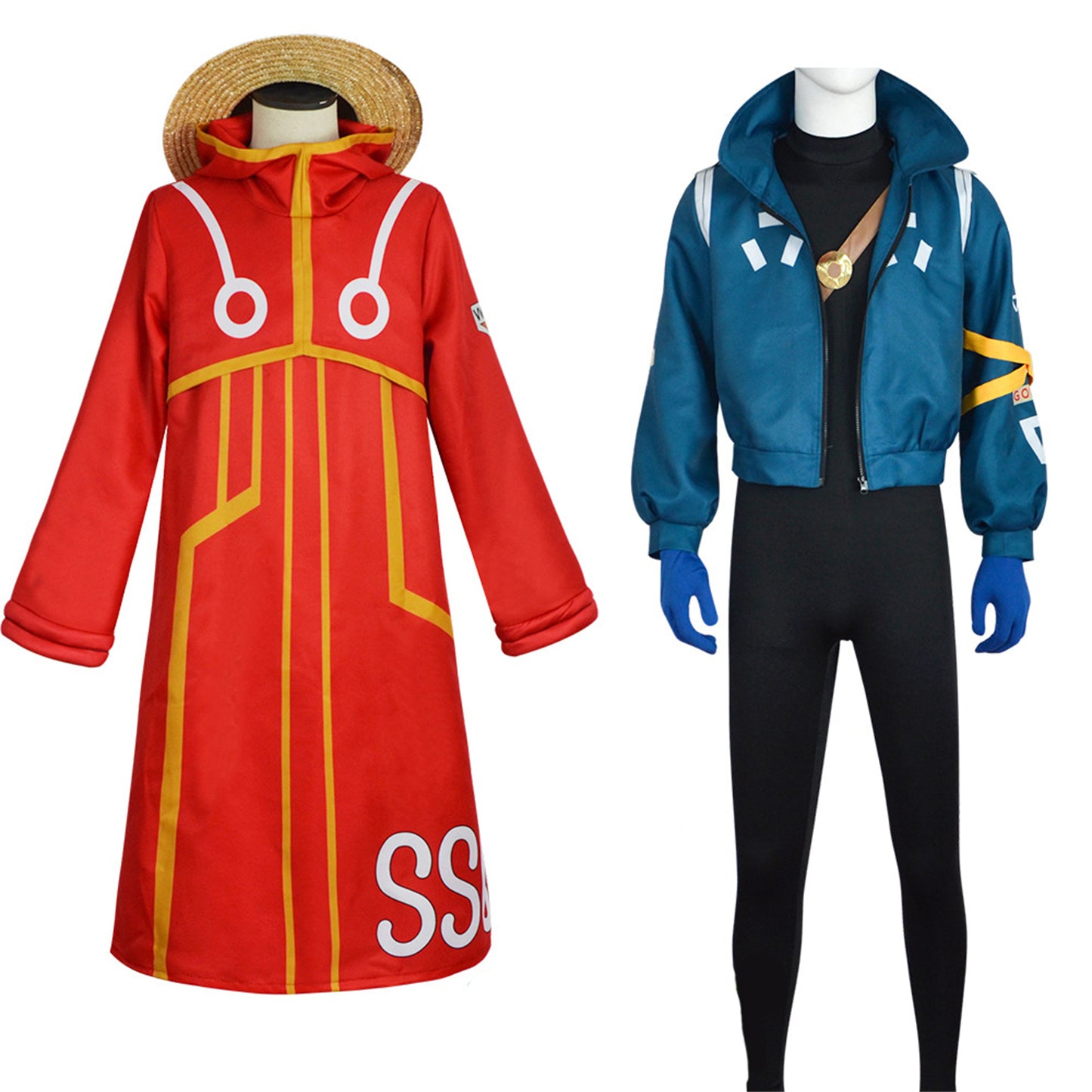 Monenjoy ONEPIECE モンキー・D・ルフィ　エッグヘッド　海賊団 衣装 ユニフォーム　礼服　コスチューム　少年漫画　COS　ハロウィン　舞台衣装　学園祭　クリスマス　イベント - Monenjoy