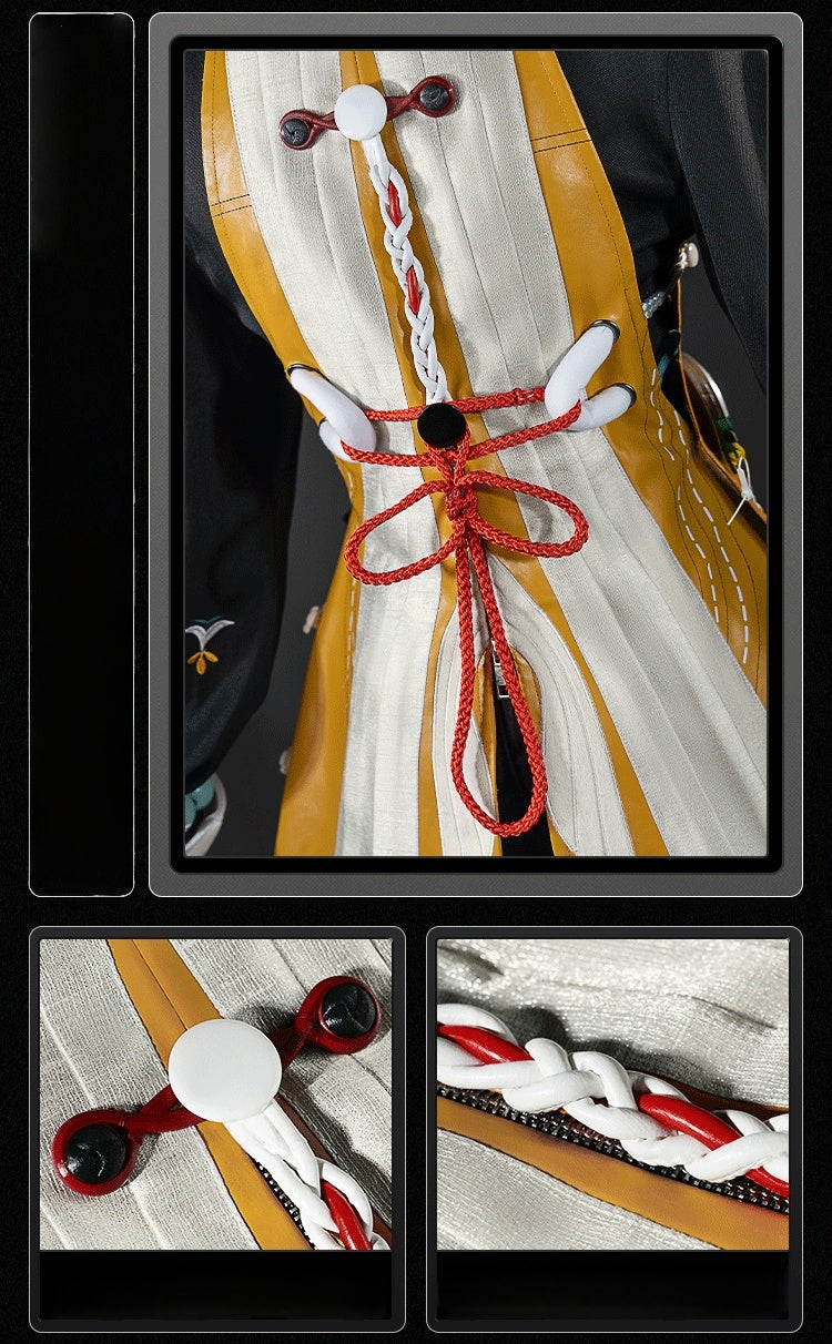 Monenjoy Zenless Zone Zero The Destination of Clouds Rin Cosplay Costume Rin-chan (New Costume) Anniversary Ver.2.0 kosu Cosplay Costume Embroidered Logo Earrings + Earrings Mount Ungaku One Piece Cosplay Costume 