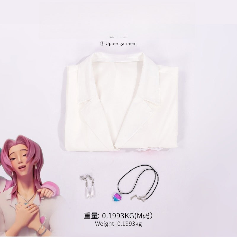 Monenjoy 　KPOPガールズ！デーモン・ハンターズ  サジャ・ボーイズ 　Romance シャツ　コスプレ衣装　ハントリックス　舞台服　Kpop Demon Hunters Romance