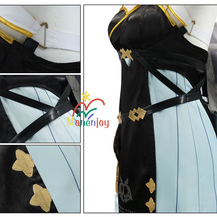 Monenjoy 鳴潮 白芷　コスプレ　びゃくし　コスチューム　ワンピース　かわいい　髪飾り＋イヤリング付 - Monenjoy