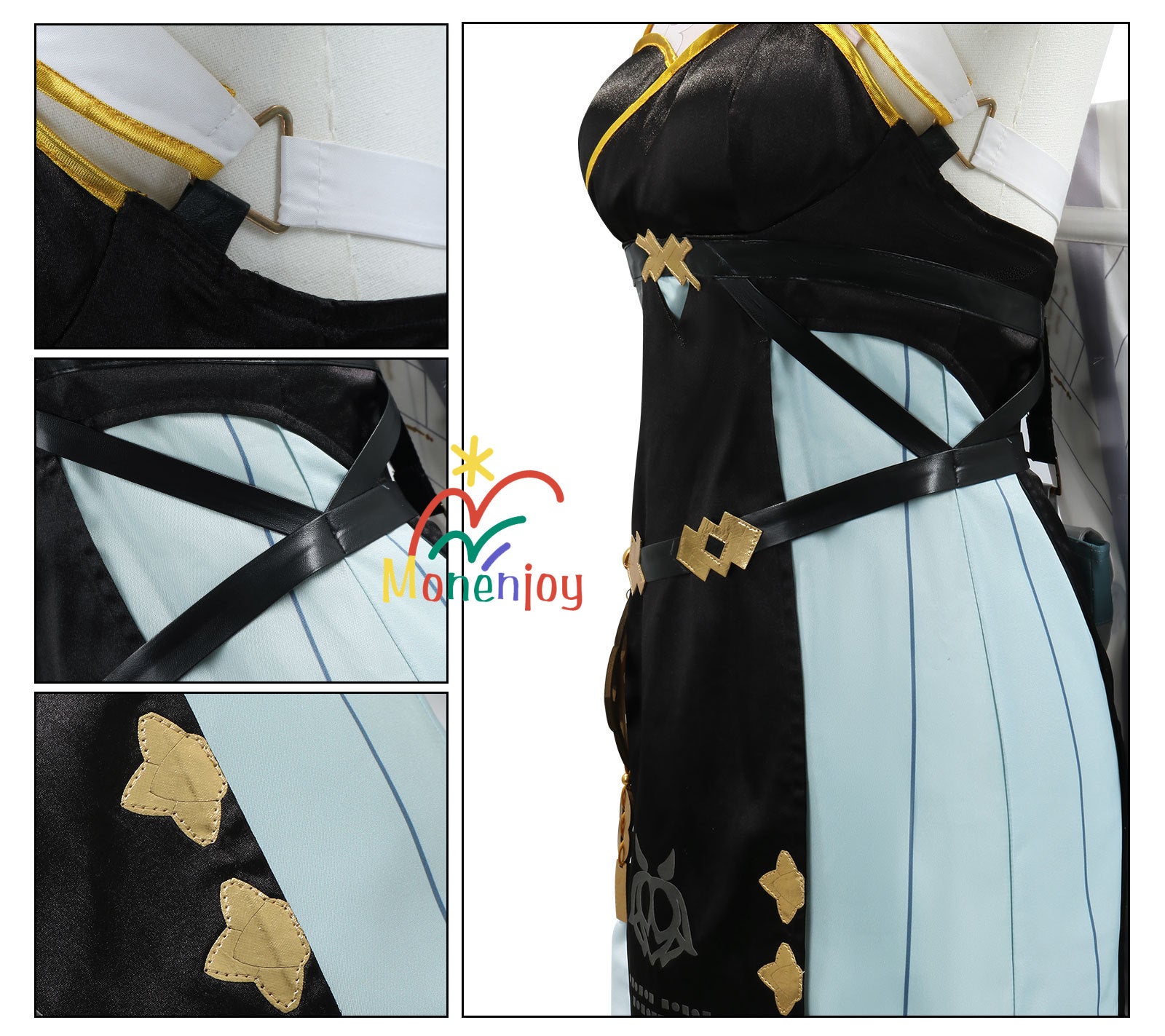 Monenjoy 鳴潮 白芷　コスプレ　びゃくし　コスチューム　ワンピース　かわいい　髪飾り＋イヤリング付 - Monenjoy