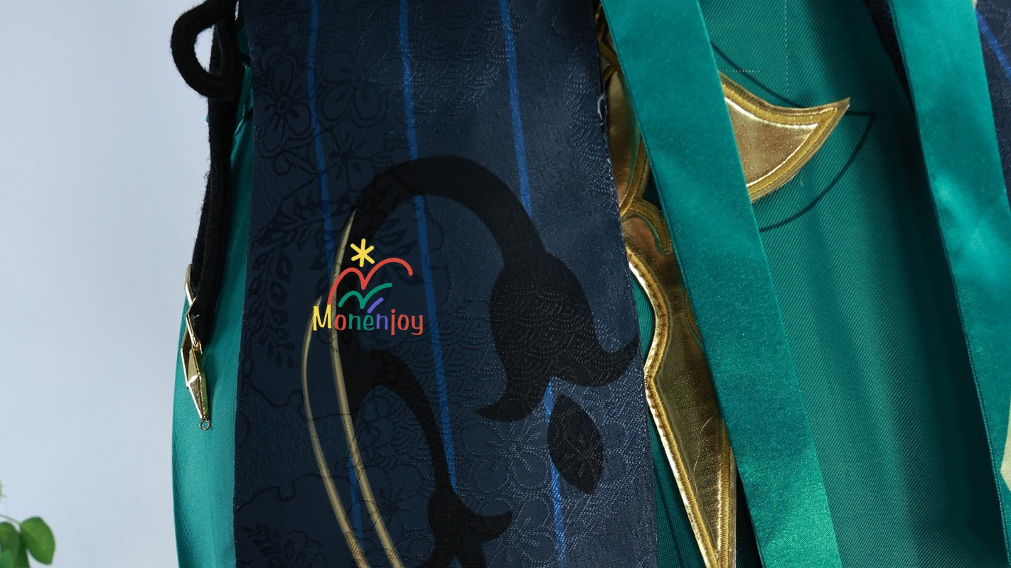 原神　エミリエ　コスプレ衣装　コスチューム　エメラルドフゼア　｜3D樹脂香水瓶・金属製神の眼付属｜MONENJOY - Monenjoy