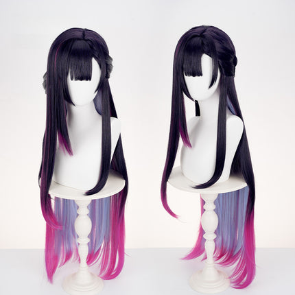 Monenjoy 崩壊スターレイル　セイレンス　ウィッグ　100cm　カツラ　Hysilens 女騎士 オンパロス　コスプレ道具　イベントGSwig002