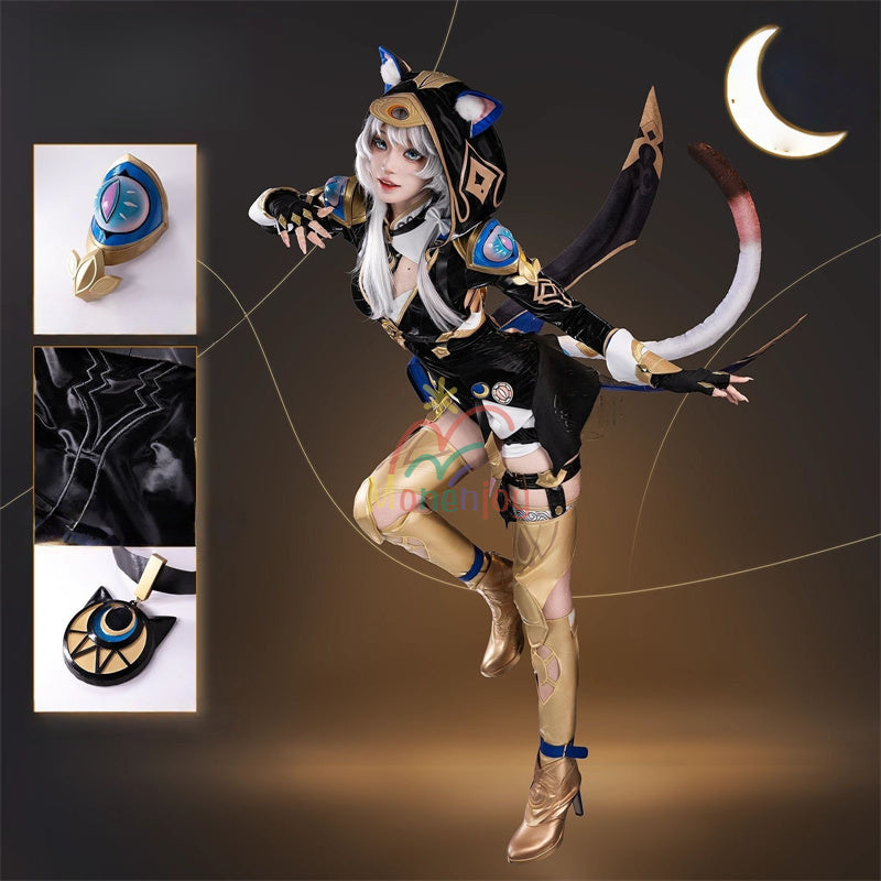 Monenjoy　崩壊スターレイル　サフェル　コスプレ衣装　セファリア　コスチューム　Cipher　衣装　タイツ　3d樹脂パーツ