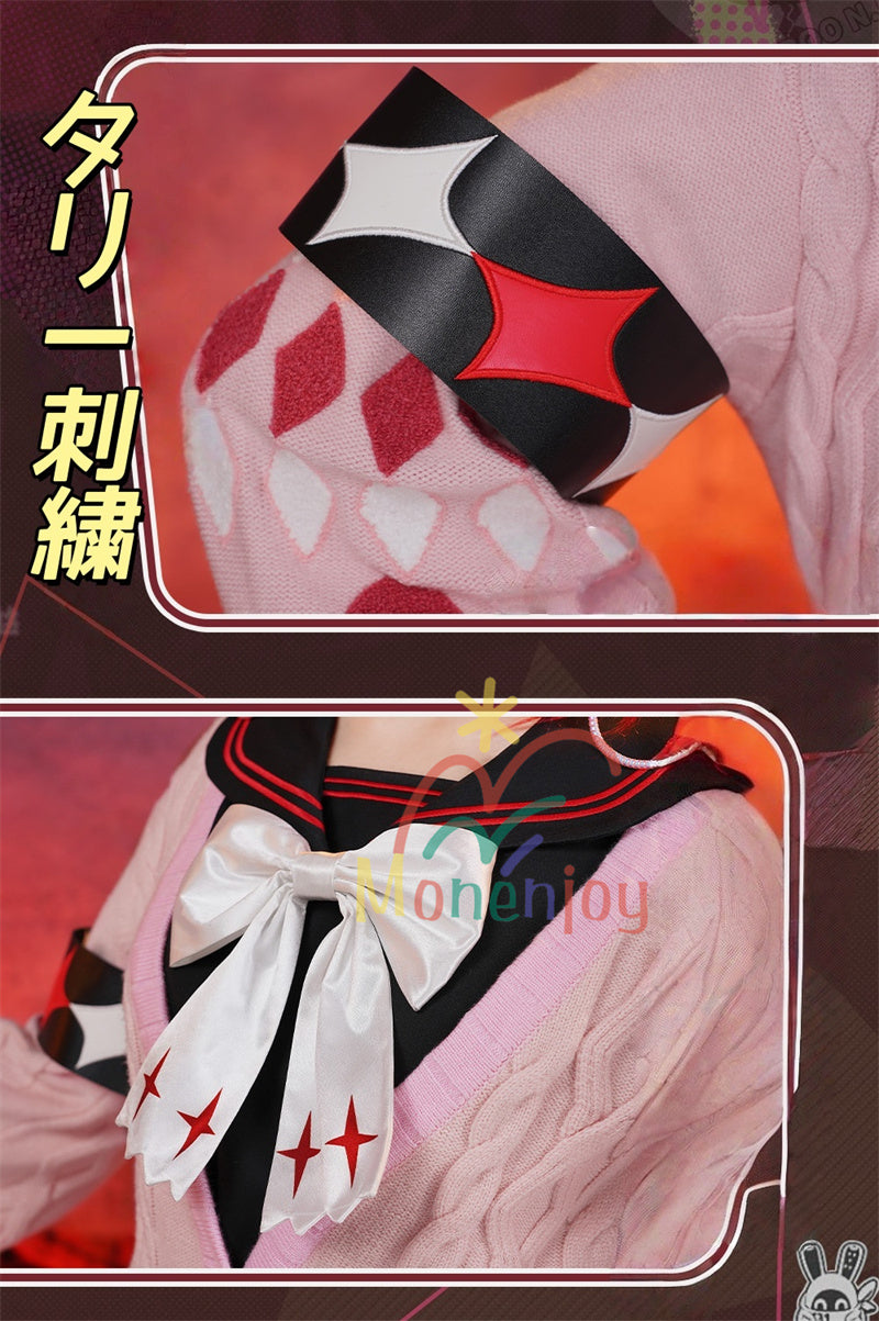 納品 Monenjoy　ゼンレスゾーンゼロ　浮波柚葉　コスプレ衣装　　タリー刺繍　セーラー服　ネイルチップ+デカール贈り　Ukinami Yuzuha　怪啖屋　ミニスカート　イベント セーターコートGS1930