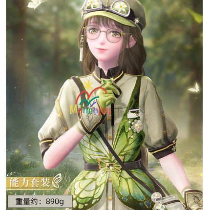 Monenjoy　インフィニティニキ 　森の蝶との戯れ コスプレ衣装 ワンピース　洋服　イベント　帽子付GS1226 - Monenjoy