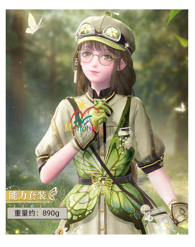 Monenjoy　インフィニティニキ 　森の蝶との戯れ コスプレ衣装 ワンピース　洋服　イベント　帽子付GS1226 - Monenjoy