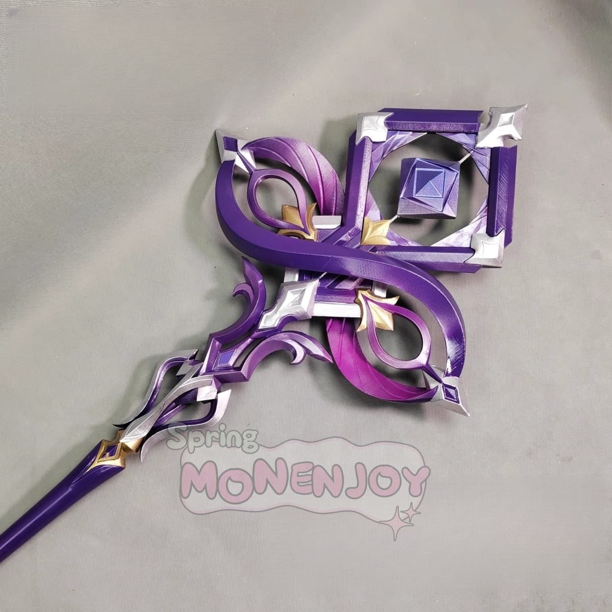 Monenjoy 崩壊スターレイル マダムヘルタ 専用杖（185cm） 3Dプリント製 発光/非発光タイプ 分割式で持ち運び楽々