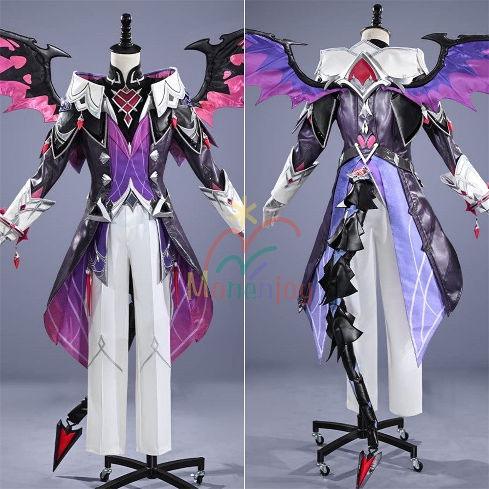 Monenjoy　原神　ドゥリン/Durin　コスプレ衣装 　翼＋尻尾追加　Genshin Impact　 初期衣装—星の贈り物　魔女会　コスチューム　 MONENJOY